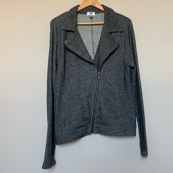 Old Navy Jackets & Blazers - Old Navy | Gray Moto Zip Sweatshirt Jacket